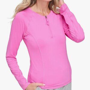 Margaritaville Pink Long Sleeve Swim Cover Up Small New